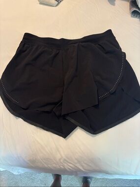 lululemon athletica Black Layered Run Skort with Stud Trim